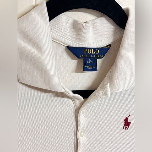 Ralph Lauren Youth Girl Polo Shirt Dress Long Sleeve Logo Pony L 14 16 - Picture 2 of 8